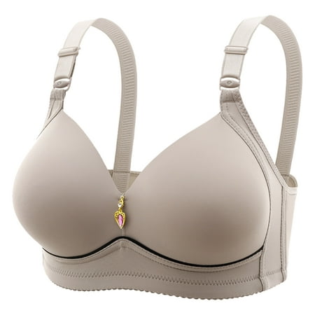 

CLZOUD Women s Large Size Bra Large Size Size Seamless Comfortable Breathable and Push Up Underwear Thin Cup Smooth Face Bra Grey 44