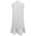 thumbnail image 4 of Zunfoe Summer Sundress for Women Ruffles Midi Vacation Dress Sleeeless Casual Beach Dress New Arrivals- White, 4 of 8