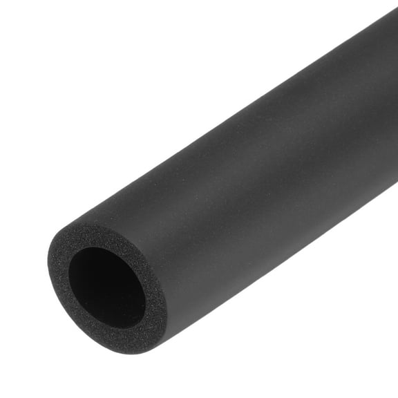 2pcs Pipe Insulation Foam Tube 16mm(5/8") ID 24mm OD 20" Heat Preservation for Handle Grip Support,Black