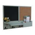 thumbnail image 1 of Large Slot Mail Orgainizer with Chalkboad, Cork Board, Coat Hooks & Mason Jar, 1 of 11