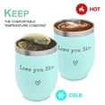 thumbnail image 3 of Vaso de café SHOW-YA Mint, 12 oz, regalo para hermana con llavero, 3 of 6