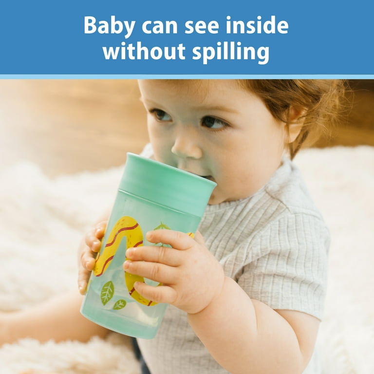 Dr. Brown's Cheers360 Spoutless Transition Cup, 10 oz, Green and