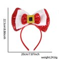thumbnail image 2 of Christmas Headband for Kids Sequined Bow Headdress Party Decoration Red Large Bow Tie Holiday Hair Accessory Red, 2 of 3