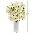 thumbnail image 2 of Nearly Natural 21” Anemone Artificial Arrangement in White Vase, 2 of 2