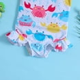 thumbnail image 5 of Utlike Girls Swimwear Summer Toddler Ruffles Cartoon Prints One-Piece Swimwear Beach One-Piece Swimsuit Bikini Adjustable Girls Beach Bathing Suit Size 6 Months-12 Months, 5 of 6