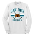 thumbnail image 2 of Wild Bobby City of San Jose Hockey Fantasy Fan Sports Men's Long Sleeve Shirt, White, Large, 2 of 5