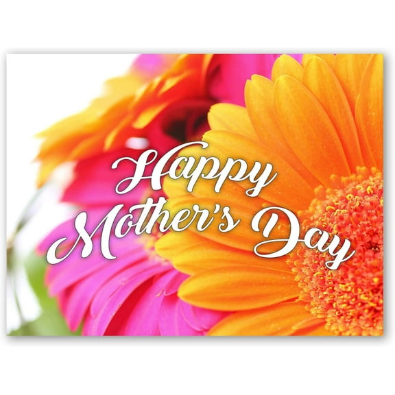 Large Vibrant Floral Wishes Happy Mother’s Day Card - Blank Inside with Envelope - 11.75”x9” - Moms, Grandmothers, Aunts, and More