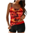 thumbnail image 6 of FAVIPT 2 Piece Swimsuits for Women Tankini Floral Print Hawaii Tank Tops with Boyshorts Blouson Tummy Control Beach Vacation Casual Summer 2025 Bathing Suits Multicolor,XXL, 6 of 8
