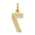 thumbnail image 6 of Diamond2Deal 10k Yellow Gold Casted Diamond-Cut Number 7 Charm Pendant for Women (L- 0.79 inch, W- 0.28 inch), 6 of 6