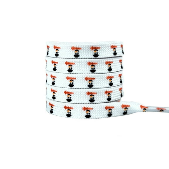 JVBTVB Christmas Shoelaces Festive Printed Laces for Sneakers & Boots, 5 Holiday Designs Snowflake Reindeer, Durable Polyester, 47 Inch Long, Set of 2 Pair