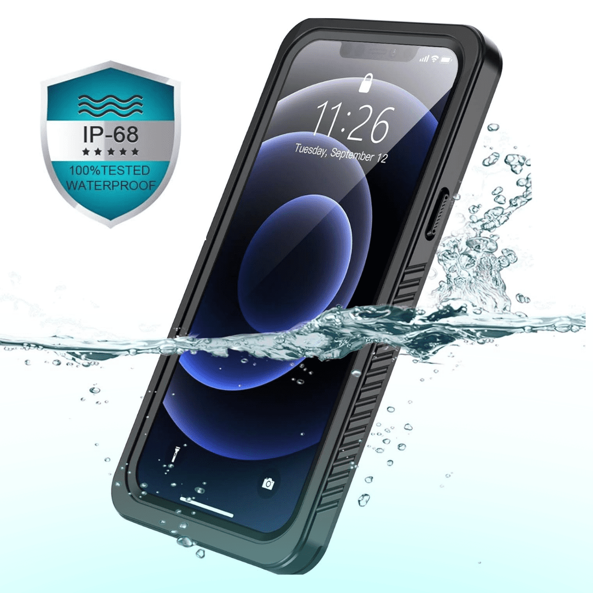 Entronix Waterproof Case for iPhone 11, Heavy Duty Full-Body Protection with Built-in Screen Protector