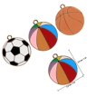thumbnail image 2 of unbranded 15Pcs Alloy Sports Ball Pendants for DIY Jewelry Making Birthday Christmas Festival Decor, 2 of 6