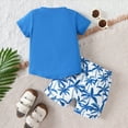 thumbnail image 5 of TOWED22 Toddler Baby Boy Clothes Summer Short Sleeve T Shirt and Shorts Cute Infant Baby Boy Outfits Clothing Set(Blue,18-24 Months), 5 of 9