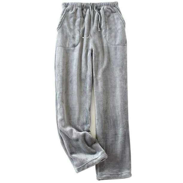 jovati Womens Pajama Pants with Pockets Womens Thermal Fleece Pockets  Pajama Lounge Warm Casual Trousers Home Pants