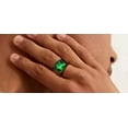 thumbnail image 3 of 1.95 Ct Emerald Cut Lab Created Green Emerald Solitaire Men's Pinky Ring 14K Black Gold Plated, 3 of 4