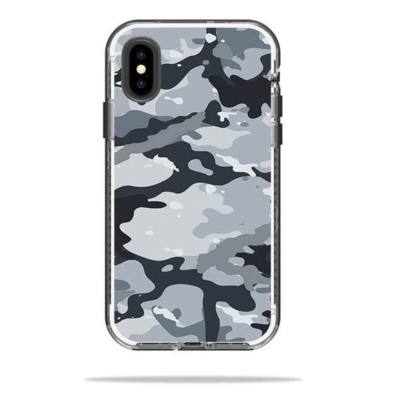 MightySkins LIFNIPX-Gray Camouflage Skin Decal for LifeProof NEXT iPhone X or XS Case - Gray Camouflage