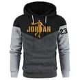 thumbnail image 5 of Sudadera con capucha para hombre y mujer, Jersey holgado de talla grande con cordón, estampado de retales, informal, otoño e invierno, novedad, 5 of 5
