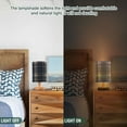 thumbnail image 5 of Small Table Lamp LED Bedside Nightstand Lamps with Fabric Shade Decor Desk Lamp for Living Room Bedroom Office Dark Navy Blue Plaid, 5 of 7
