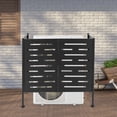 thumbnail image 5 of TFCFL 56*122*122cm Black Air Conditioner Fence Modern Iron Outdoor Enclosure Privacy Fence, 5 of 16