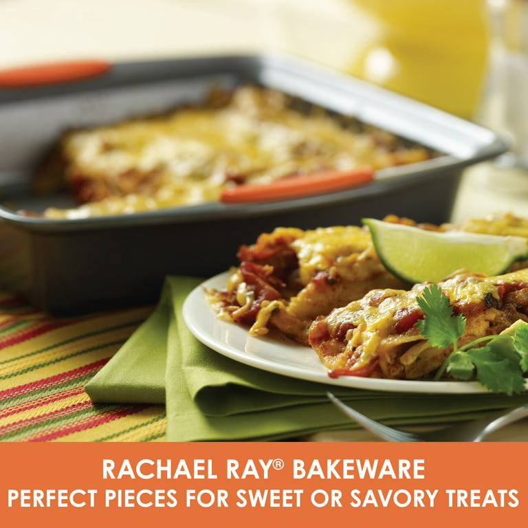 Rachael Ray Bakeware 2-Piece Meat Loaf Pan - Orange 
