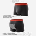 thumbnail image 5 of Men Boxer Underwear Elastic Mid-rise Tight Cut High Elasticity Shorts Panties Patchwork Color U-Convex Breathable Panties, 5 of 8