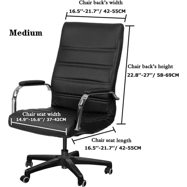 Hltser Velvet Office Chair Cover Stretch Computer Desk Chair Slipcover High Back Computer Office Chair Cover with Arm Covers Universal Boss Swivel Chair Covers Rotating Chair Slipcover (T