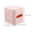 thumbnail image 2 of SOPOTUTU 2Pcs Facial Tissue Holder Plastic Box Cover Pink Minimalist Design for Living Room, 2 of 8