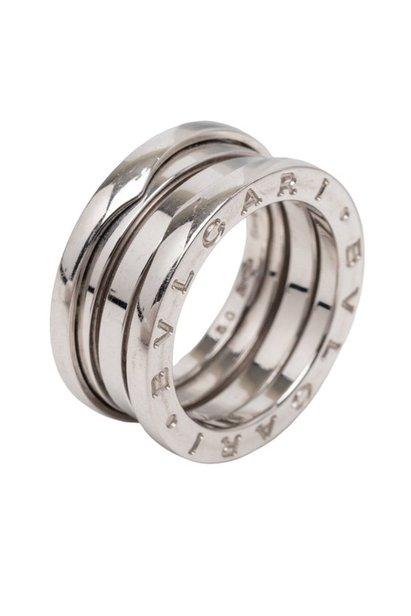 Pre-Owned BVLGARI B-zero1 Ring #50 18KWG White Gold Women's