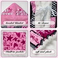 thumbnail image 3 of Soft Wearable Blanket Hoodie, Cozy Pink Blanket, Unique Throw Blankets Presents for Birthday, Christmas, 3 of 6