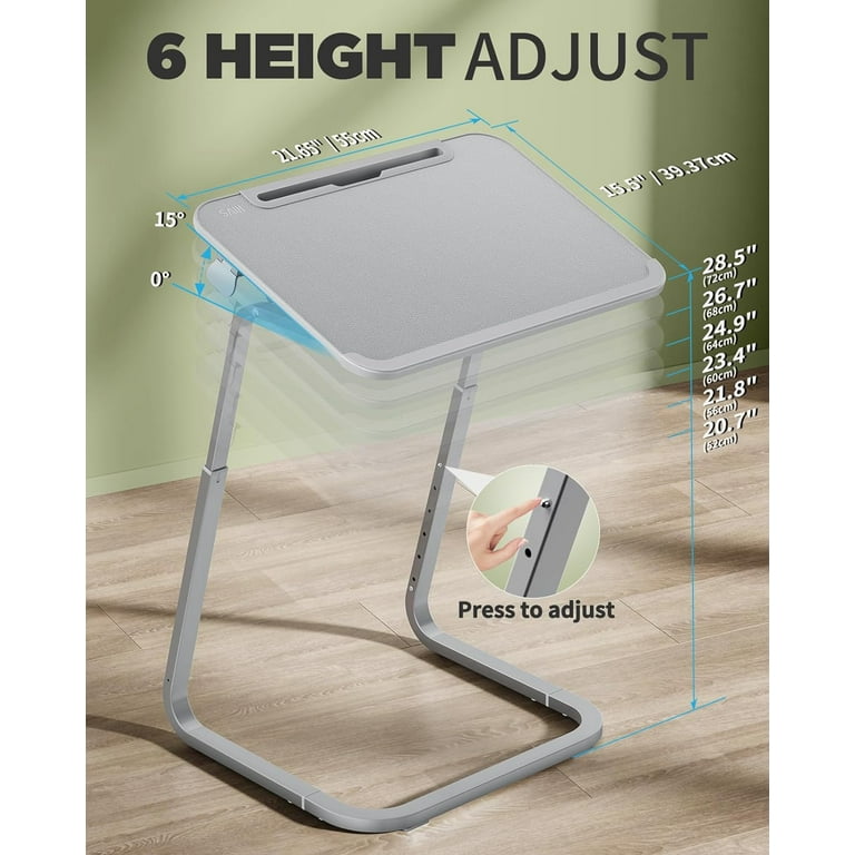 TV Tray Table Heavy Duty Extra Large TV Tray Upgraded TV Dinner Trays for Eating Snack Food Tilt Height Adjustable TV Tray Laptop Desk for Sofa
