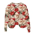 thumbnail image 3 of Ugly Christmas Sweater for Women Casual Christmas Print Knitted Long Sleeve Crew Neck Sweaters, 3 of 3