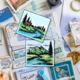 thumbnail image 4 of Mountain Scene Clear Stamp Forest Huts Silicone Stamp Transparent Rubber Stamp Compass Rivers Direction Signs for Card Making Paper Crafting Photo Albums Holiday Cards Scrapbooking DIY, 4 of 7
