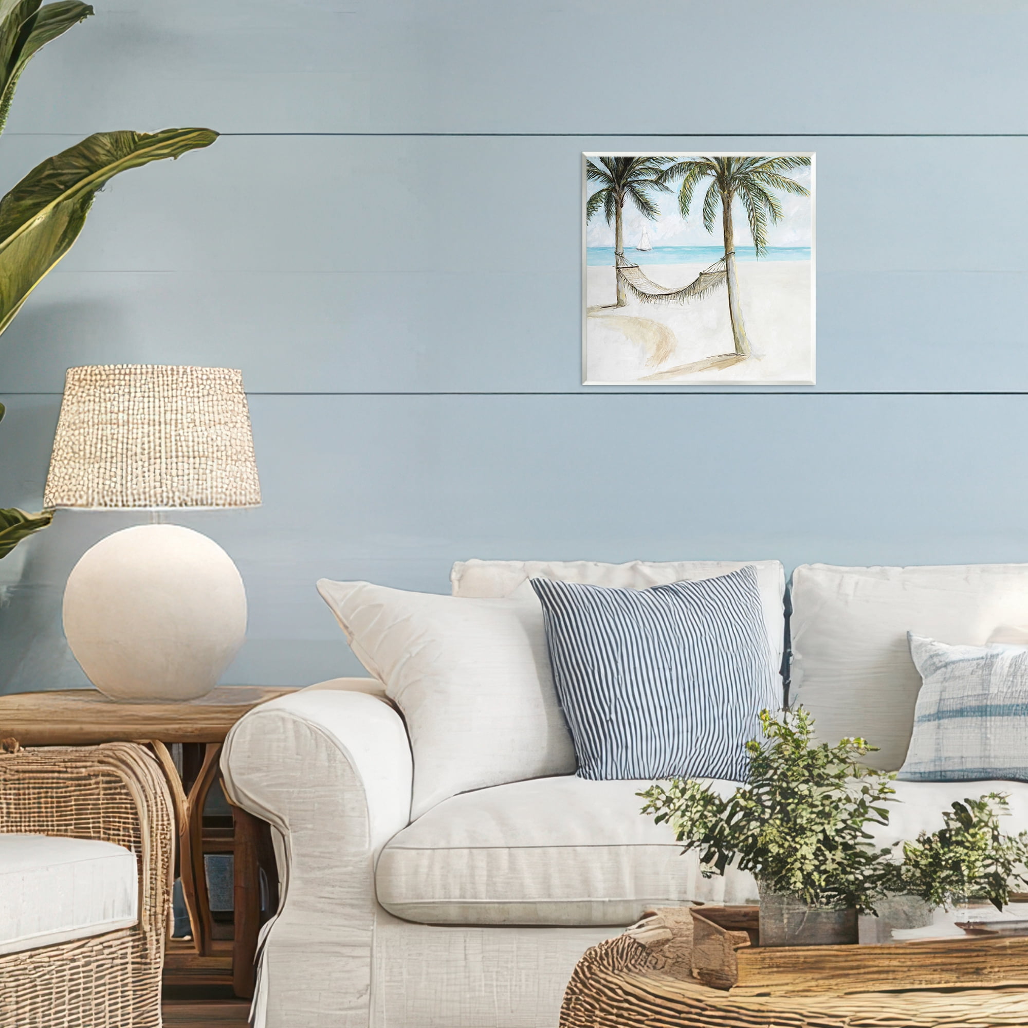 Stupell Industries Beach Hammock Coastal Scene Wall Plaque Art, design by Lorenzo Collective
