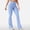 Blue, variant on Cargo Yoga Flare Bootcut Leggings for Women High Waisted Tummy Control Multi Side Cargo Flap Pockets Soft Stretch Gym Fitness Daily Athletic Pants Gray S