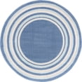 thumbnail image 2 of Rugs.com Lotus Collection Rug – 3' 3 Round Blue Low Rug Perfect For Kitchens, Dining Rooms, 2 of 9