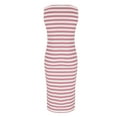 thumbnail image 6 of Ayolanni Women's Casual Dresses Striped V-Neck Pink Sleeveless Midi Dresses Summer Dresses for Teen Girls 2x, 6 of 8