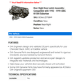 thumbnail image 2 of Rear Right Door Latch Assembly - Compatible with 1992 - 1999 GMC K1500 Suburban - AC Delco, 2 of 2