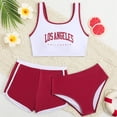 thumbnail image 2 of SHenli Girls Swimsuit Rash Guard Bikini Adjustable Strap Tankini for Girls 3 Pieces Girls Bathing Suits Size 14-16 Tropical Printed Summer Girl's Swimwear Red 10-11 Years, 2 of 5