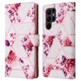 thumbnail image 2 of Compatible with Samsung Galaxy S23 Ultra 5G Premium Vintage PU Leather Magnetic Closure Case with Strap Flip Cover, 2 of 5