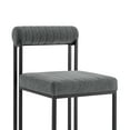 thumbnail image 5 of Dining Chairs - Modern Fabric & Metal Set of 2 - Matte Black & Gray - Easy Comfort, 5 of 9