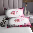 thumbnail image 3 of Erosebridal Letter Initial Coverlet Set King,Monogrammed Personalized Bedding Set,Flower Decor,Ultra Soft,3 Pieces, 3 of 5