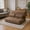 Brown, variant on YYAo Lounge Sofa Couches, Comfy Couch Soft Sofa,6-Position Adjustable Sleeper Lounge Couch with 2 Pillows-Beige