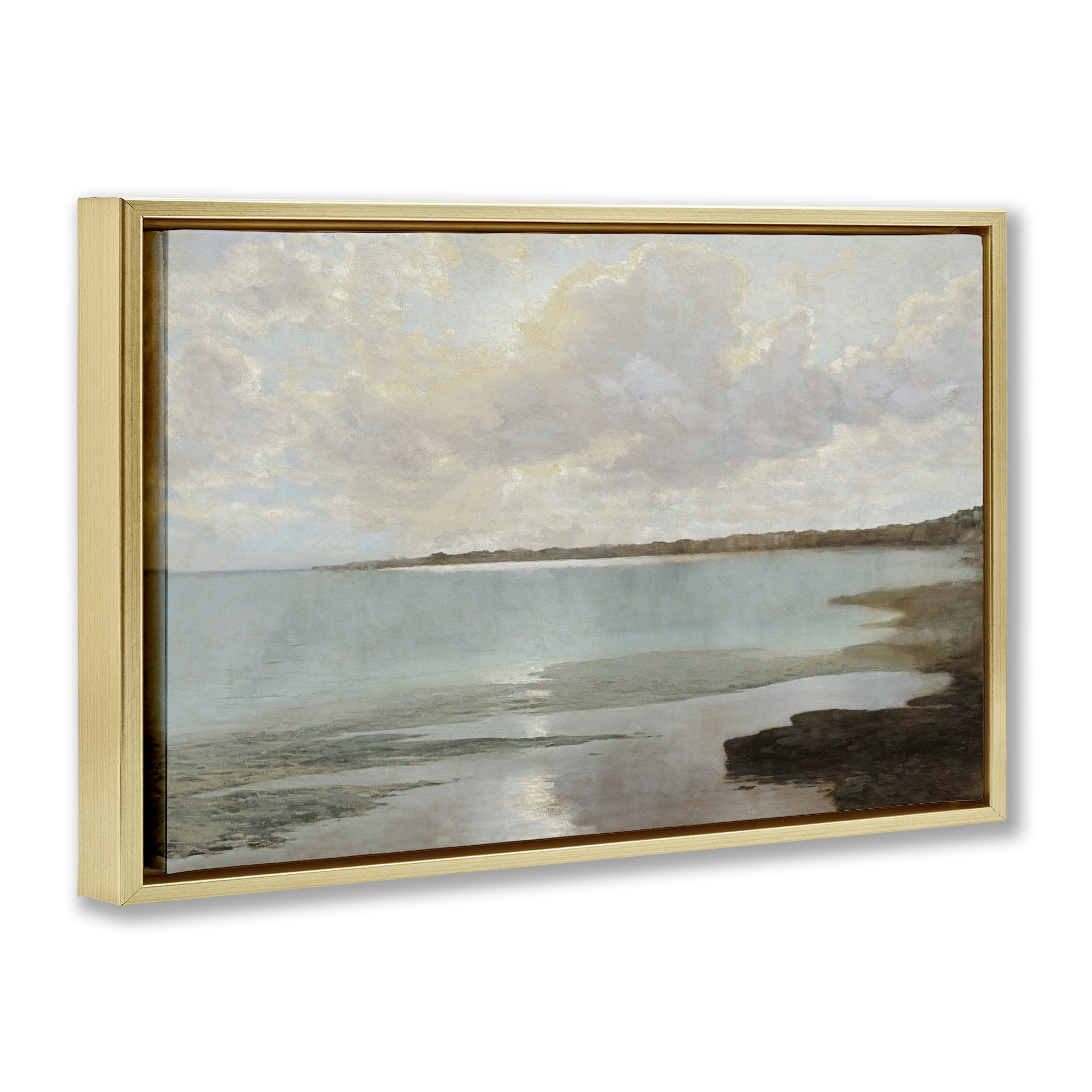 Stupell Industries At The Shore Horizon Gold Framed Floater Canvas Wall Art, design by Christy McKee