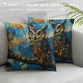 thumbnail image 3 of Orinice Owl Graphic Decorative Cotton Linen Throw Pillow Cover for Home Couch Living Room Sofa, Aesthetic Decor, 1PC 20x20in, 3 of 5