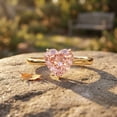 thumbnail image 6 of Rosec Jewels Lab Grown Pink Diamond Promise Ring - 1 Carat Pink Diamond Ring IGI Certified (Fancy Pink Color - E-VS1 Clarity) - Gift for Women, 18K Yellow Gold, US 9.50, 6 of 8