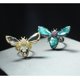 thumbnail image 3 of BRIGHTFUFU Anillos de personalidad de mujer Anillo de dedo índice ajustable Elegante anillo en forma de abeja Joyería de moda para niña para decoración (dorado), 3 of 7