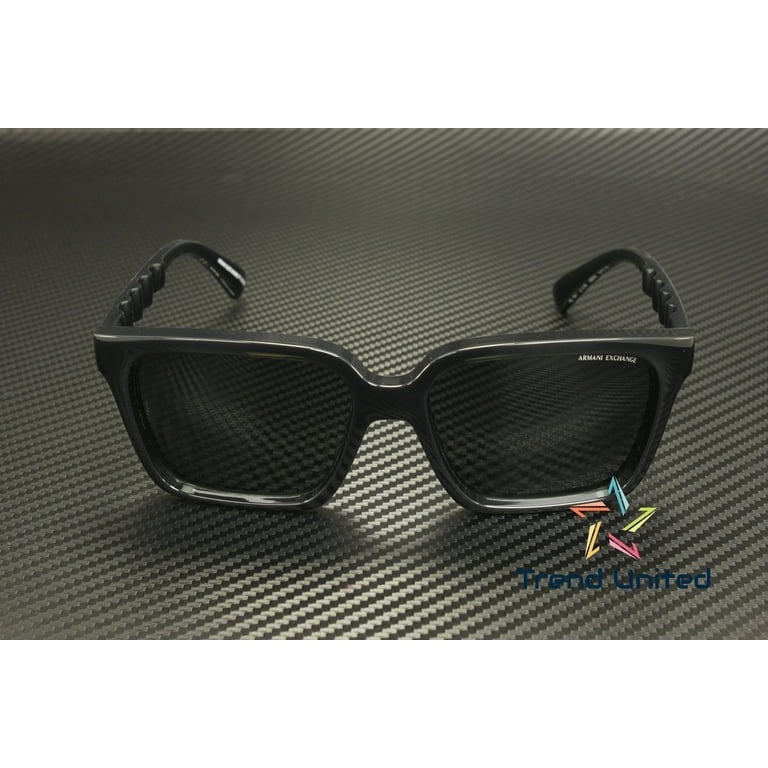 Armani Exchange AX 4147S Plastic Unisex Square Sunglasses Shiny