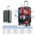 thumbnail image 4 of Yiaed Red Flame Wolf Head Print Travel Luggage Cover Suitcase Protector Fits 18-32 Inch Luggage Wheel Covers Patterned Elastic Luggage Anti-scratch（No luggage）-X-Large, 4 of 5