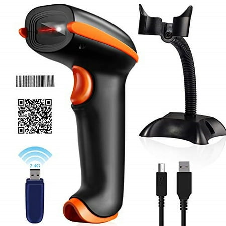 tera barcode scanner wireless 1d 2d 2-in-1 (2.4g wireless & usb 2.0 wired) 2d qr bar code scanner cordless cmos image barcode reader for mobile payment computer screen 2d scanner barcode with (Best Tank In Tera)