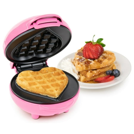 Nostalgia My Mini Heart Waffle Maker  Pink